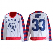 CCM Montreal Canadiens Patrick Roy White Authentic All Star With 75TH Patch Throwback Jersey