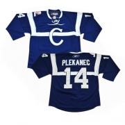 Reebok EDGE Montreal Canadiens Tomas Plekanec Blue Authentic Jersey