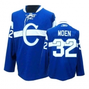 Reebok EDGE Montreal Canadiens Travis Moen Authentic Blue Jersey