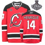 Reebok EDGE New Jersey Devils Adam Henrique Red Authentic With 2012 Stanley Cup Jersey