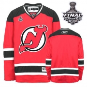 Reebok EDGE New Jersey Devils Blank Red Authentic With 2012 Stanley Cup Jersey
