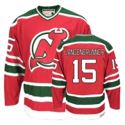 CCM New Jersey Devils Jamie Langenbrunner Red and Green Team Classic Authentic Throwback Jersey