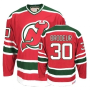 CCM New Jersey Devils Martin Brodeur Red and Green Team Classic Authentic Throwback Jersey