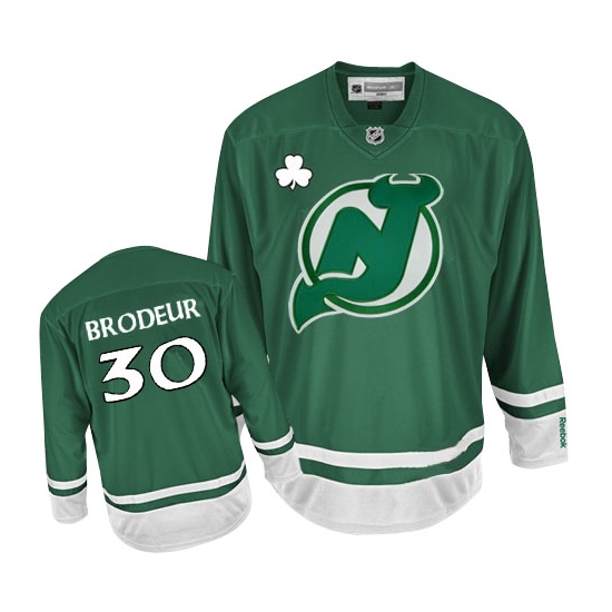 New Jersey Devils Martin Brodeur Green St Patty's Day Authentic Jersey