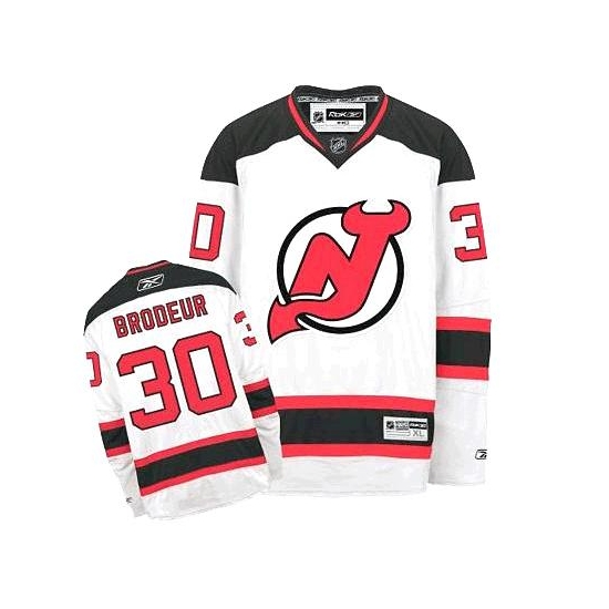 Reebok EDGE New Jersey Devils Martin Brodeur White Road Authentic Jersey
