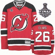Reebok EDGE New Jersey Devils Patrik Elias Red Authentic With 2012 Stanley Cup Jersey