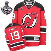 Reebok EDGE New Jersey Devils Travis Zajac Red Authentic With 2012 Stanley Cup Jersey