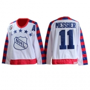 CCM New York Rangers Mark Messier White Road All Star With 75TH Patch Authentic Throwback Jersey
