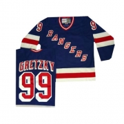 CCM New York Rangers Wayne Gretzky Blue Authentic Throwback Jersey