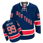 Reebok EDGE New York Rangers Wayne Gretzky Authentic Dark Blue 85TH Anniversary Third Jersey