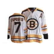 CCM Boston Bruins Phil Esposito White Authentic Throwback Jersey