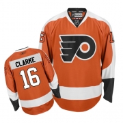 Reebok EDGE Philadelphia Flyers Bobby Clarke Authentic Orange Jersey