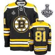 Reebok Boston Bruins Phil Kessel Black Premier with Stanley Cup Finals Jersey