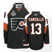 Reebok EDGE Philadelphia Flyers Daniel Carcillo Authentic Black Third Jersey with Stanley Cup Finals Patch
