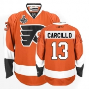 Reebok EDGE Philadelphia Flyers Daniel Carcillo Authentic Orange Jersey with Stanley Cup Finals Patch