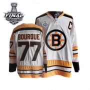 CCM Boston Bruins Ray Bourque White Authentic Throwback with Stanley Cup Finals Jersey
