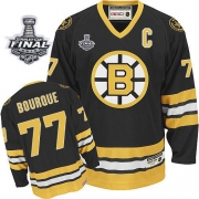 CCM Boston Bruins Ray Bourque Black Authentic Throwback with Stanley Cup Finals Jersey