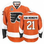 Reebok EDGE Philadelphia Flyers James van Riemsdyk Authentic Orange Jersey with Stanley Cup Finals Patch