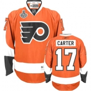 Reebok EDGE Philadelphia Flyers Jeff Carter Authentic Orange Jersey with Stanley Cup Finals Patch