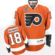 Reebok EDGE Philadelphia Flyers Mike Richards Authentic Orange Jersey with Stanley Cup Finals Patch