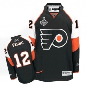 Reebok EDGE Philadelphia Flyers Simon Gagne Authentic Black Third Jersey with Stanley Cup Finals Patch