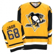 CCM Pittsburgh Penguins Jaromir Jagr Authentic Yellow Throwback Jersey