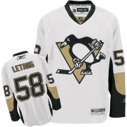 Reebok EDGE Pittsburgh Penguins Kris Letang Authentic White Road Jersey