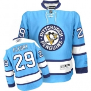 Reebok EDGE Pittsburgh Penguins Marc-Andre Fleury Authentic Blue Third Jersey