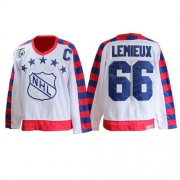 CCM Pittsburgh Penguins Mario Lemieux Authentic White All Star With 75TH Patch Throwback Jersey