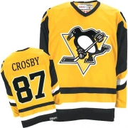 CCM Pittsburgh Penguins Sidney Crosby Authentic Yellow Third Throwback Jersey