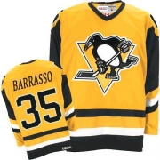 CCM Pittsburgh Penguins Tom Barrasso Authentic Yellow Third Throwback Jersey