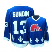 CCM Quebec Nordiques Mats Sundin Authentic Blue Throwback Jersey