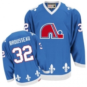 CCM Quebec Nordiques Paul Brousseau Authentic Blue Throwback Jersey