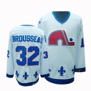 CCM Quebec Nordiques Paul Brousseau Authentic White Throwback Jersey