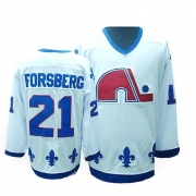 CCM Quebec Nordiques Peter Forsberg Authentic White Throwback Jersey