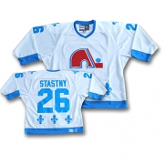 CCM Quebec Nordiques Peter Stastny Authentic White Throwback Jersey