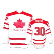 Nike Team Canada 2010 Olympic Martin Brodeur White Authentic Jersey