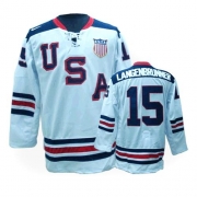 CCM Team USA 2010 Olympic Jamie Langenbrunner Authentic White 1960 Throwback Jersey