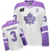 Toronto Maple Leafs Dion Phaneuf Women's Authentic White/Purple Thanksgiving Edition Jersey