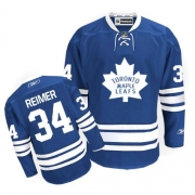 Reebok EDGE Toronto Maple Leafs James Reimer Authentic Blue Third Jersey