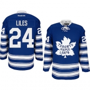 Reebok EDGE Toronto Maple Leafs John-Michael Liles Authentic Blue 2014 Winter Classic Jersey