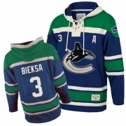 Reebok EDGE Old Time Hockey Vancouver Canucks Kevin Bieksa Authentic Blue Sawyer Hooded Sweatshirt Jersey