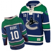 Reebok EDGE Old Time Hockey Vancouver Canucks Pavel Bure Authentic Blue Sawyer Hooded Sweatshirt Jersey