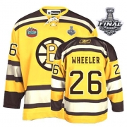 Reebok EDGE Boston Bruins Blake Wheeler Yellow Authentic Winter Classic with Stanley Cup Finals Jersey