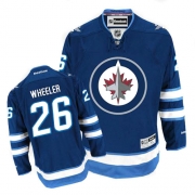 Reebok EDGE Winnipeg Jets Black Wheeler Dark Blue 2011 Style Authentic Jersey