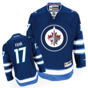 Reebok EDGE Winnipeg Jets Eric Fehr Authentic Dark Blue 2011 Style Jersey