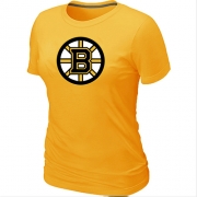 Boston Bruins Women's Team Logo Short Sleeve T-Shirt - Yellow