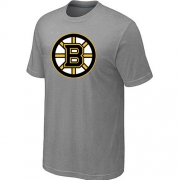 Boston Bruins Mens Team Logo Short Sleeve T-Shirt - light Grey