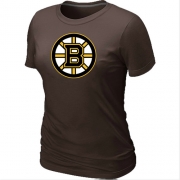 Boston Bruins Women's Team Logo Short Sleeve T-Shirt - Brown