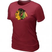 Chicago Blackhawks Women's Team Logo Short Sleeve T-Shirt - Red